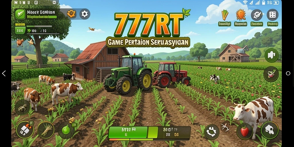 Tampilan menarik dari gameplay 777RT saat bercocok tanam.