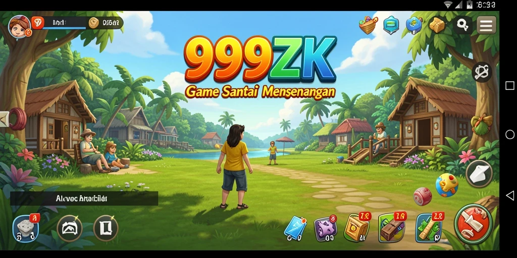 Tampilan gameplay 999ZK yang ceria dan menenangkan.