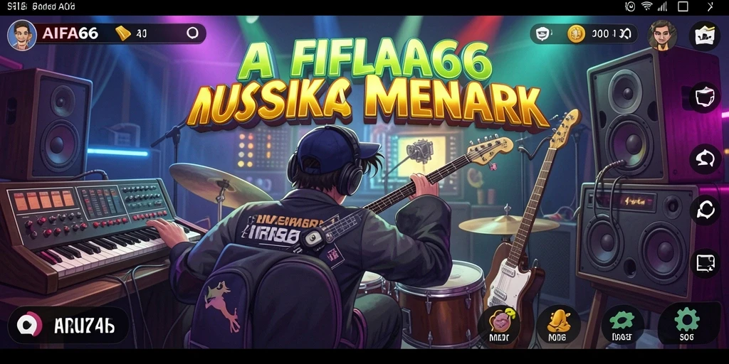 Tangkapan layar AIFA66 menampilkan gameplay seru dengan lagu-lagu populer.