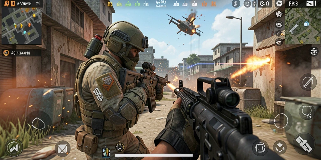 Tampilan gameplay menegangkan dari ASIA918 dengan aksi FPS yang intens.