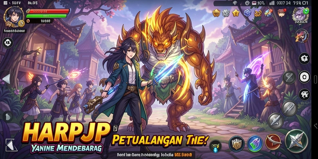 Tampilan gameplay yang menakjubkan dari game Anime HARAPJP.