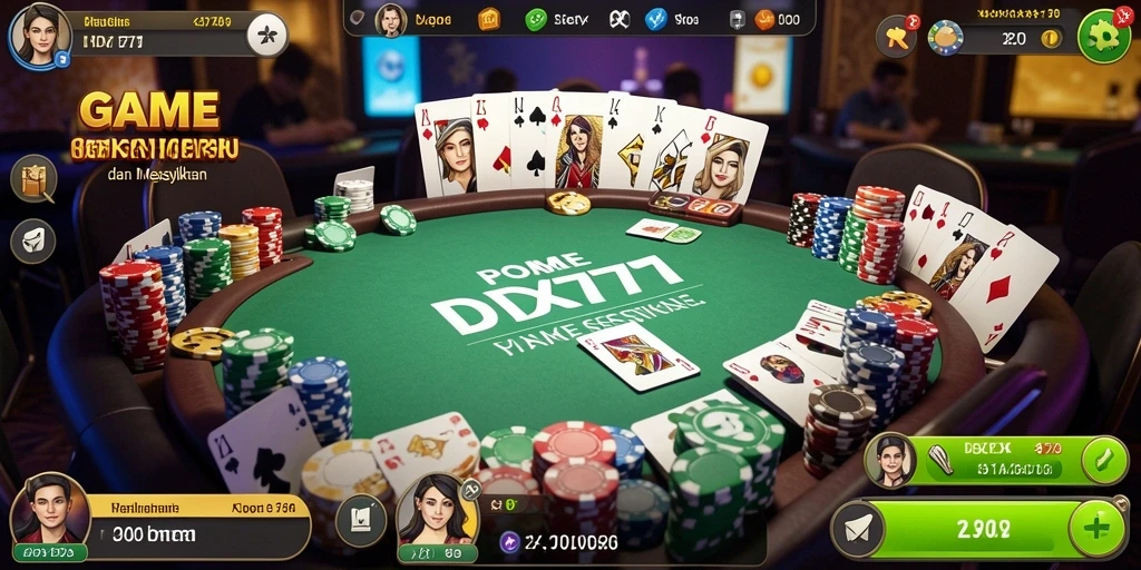 Gambaran gameplay menarik dalam IDX777 Poker.
