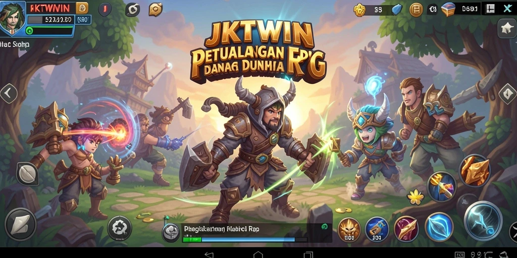 Gameplay JKTWIN yang menampilkan pertempuran epik dan eksplorasi dunia.