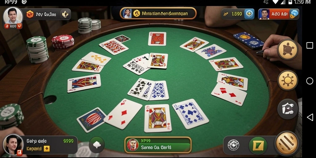 Gameplay seru dan interaktif dalam RP99 yang menampilkan Gaple.