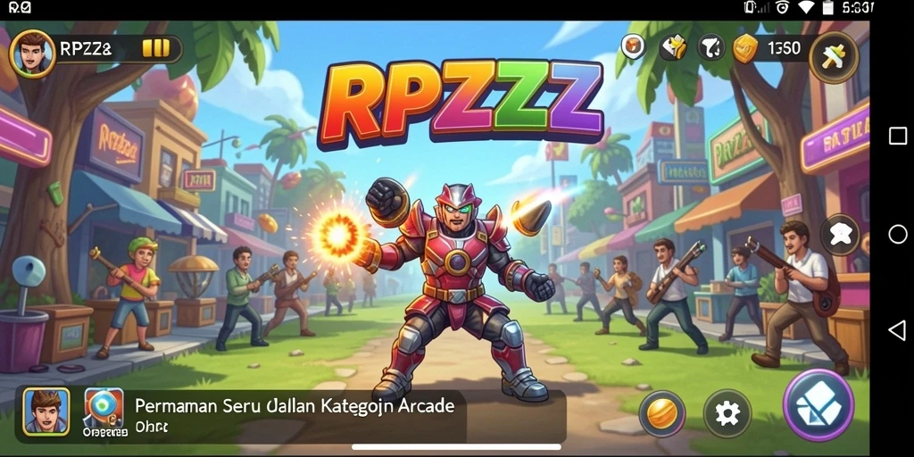 Screenshot menunjukkan gameplay seru dari RPZZZ dengan grafis yang memukau.