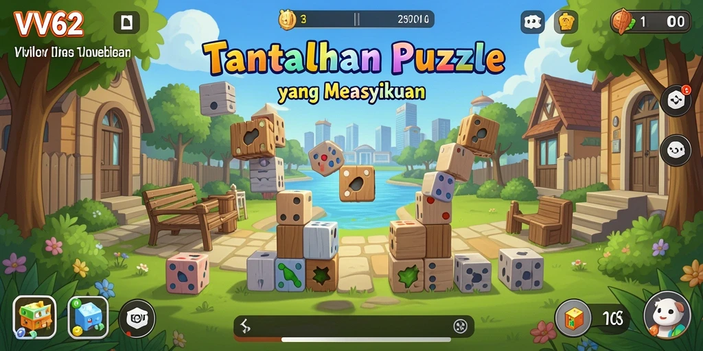 Tampilan gameplay seru dari VV62 dengan berbagai teka-teki menarik.